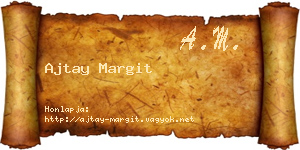 Ajtay Margit névjegykártya
